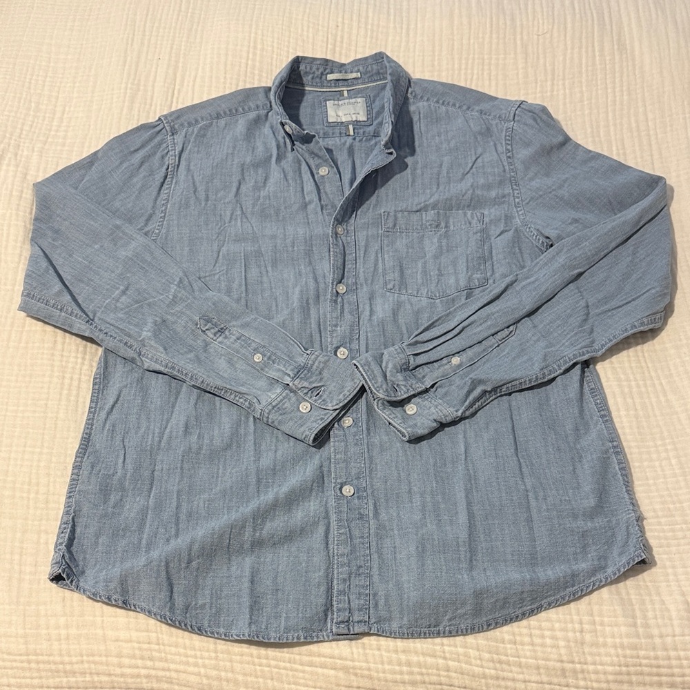 Denim & Flower Light Blue Denim Button-Front Shirt